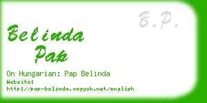 belinda pap business card
